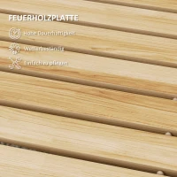 Outsunny Uitrolbaar Tuinpad, Weerbestendig, Vurenhout, 120 x 47 x 1 cm, Natuurlijk(m-6)