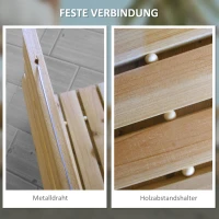 Outsunny Uitrolbaar Tuinpad, Weerbestendig, Vurenhout, 120 x 47 x 1 cm, Natuurlijk(m-5)