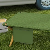 Outsunny Strandstoel Tuinstoel Ligbed, inklapbaar, weerbestendig, 196 cm x 64 cm x 45 cm, Donkergroen(m-7)