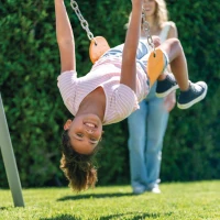 INTEX 44126 - Altalena Grigia Cm 257X244X201, 2 Componenti (Dondolo & Altalena)(m-10)