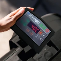 INTEX 28494EX - Bubble Glow Deluxe Cm 196X71 4 Posti Con Pompa, Riscaldatore, Sistema Di Purificazione Acqua, Telo Base, Telo Copertura, 2 Poggia Testa, Led Multi-Color(m-6)