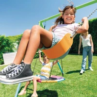 INTEX 44125 - Altalena Verde E Blu Cm 257X244X201, 2 Componenti (Dondolo Ottagonale & Altalena)(m-9)