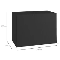 Outsunny 3-Seat Outdoor Garden Swing Chair Protective Cover Water UV Resistant, 240L x 133Wcm, Dark Grey(m-3)