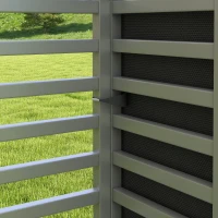 Outsunny Ścianka boczna do pawilonu Ścianka Partyzelt, odporna na warunki atmosferyczne, 300 cm x 200 cm, Ciemnoszary(m-8)