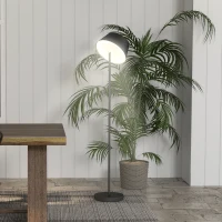 Lampa słoneczna Outsunny do ogrodu, stojąca lampa na zewnątrz, ładowana przez USB, lampy solarno-LED do użytku wewnątrz, regulowana jasność, ciepły biały kolor, czarny(m-2)
