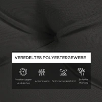 Outsunny Poduszka do Siedzenia Poduszki do Siedziska, Z Poduszki z Guzikami, 120 x 80 x 12 cm, Szary(m-4)