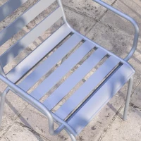 Outsunny 3-delige Bistroset Balkonbistroset 2-delige Bistroset, opklapbaar, modern design, 51 x 58 x 78 cm, Lichtgrijs(m-9)