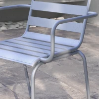 Outsunny 3-delige Bistroset Balkonbistroset 2-delige Bistroset, opklapbaar, modern design, 51 x 58 x 78 cm, Lichtgrijs(m-8)