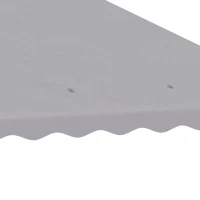 Outsunny Toldo de Substituição para Pérgola com Teto Duplo e 10 Orifícios de Drenagem 2,95x2,95 cm Cinza(m-7)