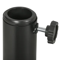 Outsunny Base de Chapéu de Sol Redonda Suporte para Chapéu de Sol Preenchido de Cimento Peso 9,5 kg para Mastros de Ø38/48 mm Preto(m-8)
