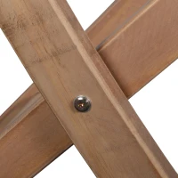 Outsunny Ensemble bistro de jardin 3 pièces avec 1 table et 2 chaises pliantes en bois de pin - rouge(m-9)