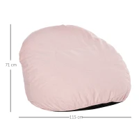 HOMCOM Poduszka siedziska beanbag wyściełana poliester pianka różowa(m-3)