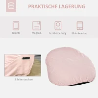 HOMCOM Poduszka siedziska beanbag wyściełana poliester pianka różowa(m-4)