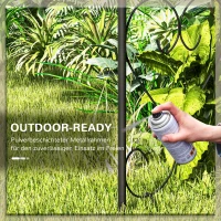 Outsunny Rogenbogen Gartenbogen Torbogen, Vintage Design, 125 x 37 x 230 cm, Schwarz(m-4)