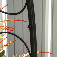 Outsunny Łuk różany, łuk ogrodowy, łuk przejściowy, 125 x 37 x 230 cm, czarny(m-8)