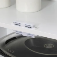 HOMCOM Armário de Cozinha Móvel Auxiliar de Cozinha com 6 Prateleiras de Armazenamento Estilo Moderno 76x40x176,7cm Branco(m-8)