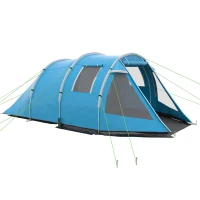 Outsunny Campingzelt Trekkingzelt Zelt, weerbestendig, 2 kamers, 475 x 264 cm Breedte x 172, Blau(m-10)
