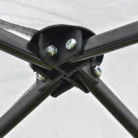 Outsunny Tenda Dobrável 220x220x200 cm com 1 Parede Lateral Bolsa de Transporte Impermeável e Proteção UV50+ para Jardim Pátio Branco(m-8)