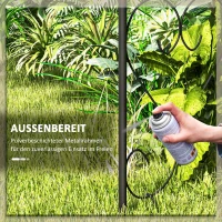 Outsunny Łuk różany, łuk ogrodowy, łuk przejściowy, 125 x 37 x 230 cm, czarny(m-4)