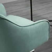 Vinsetto bureaustoel met schommelfunctie hoofdsteun kantoor aan huis kantoorstoel in hoogte verstelbare bureaustoel ergonomisch 360° zwenkwielen fluweelzacht polyester nylon groen 61 x 59 x 80,5-90,5 cm(m-9)