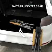 Outsunny Krzesło kempingowe składane krzesło na zewnątrz, odporny na warunki atmosferyczne, z torbą transportową, 74 x 59,5 x 98 cm, Szary(m-6)