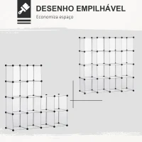HOMCOM Armário Modular de Plástico Organizador de Sapatos com 16 Cubos de 30x30x30cm para Entrada Corredor 125x32x125 cm Transparente(m-5)
