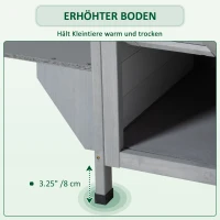 PawHut Dom dla Kota Budka dla Kota Jaskinia, 2 piętra, wodoodporny, 78,1 cm x 55,2 cm x 90,8 cm, Biały + Szary(m-6)