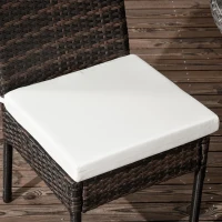 Outsunny Set of Four Armless Rattan Garden Chairs - Brown(m-7)