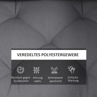 Outsunny Poduszki na palety, zestaw 3 sztuki, poduszki na ławki z ochroną UV, poduszki na meble ogrodowe, poduszki na taras, kolor ciemnoszary(m-4)