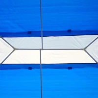 Outsunny 3 x 4 m Garden Gazebo Shelter Marquee Party Tent with 2 Sidewalls for Patio Yard Outdoor, Blue(m-7)