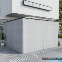 Outsunny 4 Pack Universal Gazebo Replacement Sidewalls Privacy Panel for Most 3 x 4m Gazebo Canopy Pavillion Outdoor Shelter Curtains Accessories Light Grey(m-2)