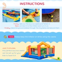 Outsunny 4 in 1 Kids Bouncy Castle Extra Large Double Slides & Trampoline Design Inflatable House Pool Climbing Wall with Blower Carrybag for Kids Age 3-8, 3.8 x 3.7 x 2.3m(m-5)