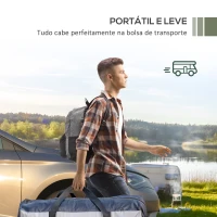 Outsunny Toldo para Carro Abrigo para Campismo com Altura Ajustável e Bolsa de Transporte Impermeável Anti-UV 290x278x230-260 cm Azul Marrinho(m-7)