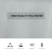 Outsunny 4 Pack Universal Gazebo Replacement Sidewalls Privacy Panel for Most 3 x 4m Gazebo Canopy Pavillion Outdoor Shelter Curtains Accessories Light Grey(m-7)