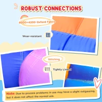 Outsunny Kids Bounce Castle Inflatable House with Trampoline Pool Climbing Wall with Inflator Carrybag, 2.8 x 1.7 x 1.55m(m-8)