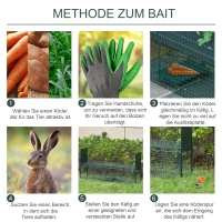 Outsunny Levende Dierenval, precies Vangmechanisme, 80 x 25 x 30 cm, Groen(m-5)