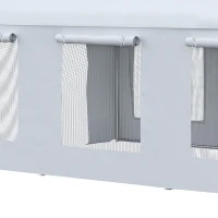 Outsunny Carpa para Fiestas 6x3 m Pabellón de Jardín con 2 Paredes Laterales Extraíbles 2 Puertas y 6 Ventanas con Cremalleras Protección UV Cenador para Eventos Celebraciones Blanco(m-9)