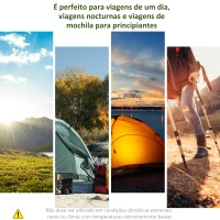 Outsunny Tenda de Campismo Familiar para 4-5 Pessoas com 2 Quartos 2 Bolsos e Janelas com Malha Impermeável 400x275x210 cm Verde(m-4)