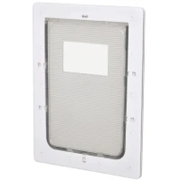 PawHut Gattaiola con Sistema di Blocco per Vetro, Rete e Porte, 38.6x52x1.8cm, Bianco(m-10)