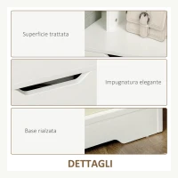 HOMCOM Mobile Dispensa in MDF con 2 Cassetti e Ripiani Aperti per Soggiorno, Ingresso e Cucina, 73x35x110 cm, Bianco(m-5)
