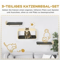 PawHut Kletterwand für Katzen, 2 Liegeflächen, 1 Katzenhöhle, abnehmbare Bezüge 59 cm x 30 cm x 27,5 cm, Natur + Schwarz(m-4)