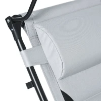 Outsunny Zero Gravity Lounger Chair, Folding Reclining Patio Chair with Shade Cover, Cup Holder, Soft Cushion and Headrest for Poolside, Camping, Grey(m-10)