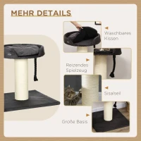 PawHut stevige krabpaal voor grote katten, kattenboom met kattenbed, XXL(m-7)