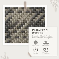 Outsunny 5 Pieces PE Rattan Dining Sets - 80cm Round Glass Top Garden Dining Table with Umbrella Hole, Outdoor Folding Armchair for Camping, Mixed Grey(m-6)