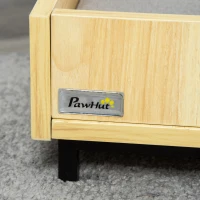 PawHut Cuccia per Cani Rialzata con Cuscino Removibile e Lavabile, in Truciolato e Acciaio, 110x70x15.5cm, Grigio(m-9)