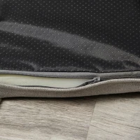 PawHut Cuccia per Cani Rialzata con Cuscino Removibile e Lavabile, in Truciolato e Acciaio, 110x70x15.5cm, Grigio(m-8)