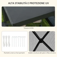 Outsunny Gazebo da Giardino 2x2.5 m Pieghevole con Tende e Zanzariere, Borsa di Trasporto, Nero(m-6)