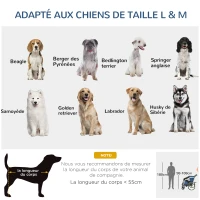PawHut Remorque à vélo pour chien convertible jogger 2 en 1 pour animaux avec drapeau réflecteurs roues arrières gonflables aluminium(m-9)