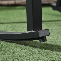 Outsunny Fotel bujany zewnętrzny, imitacja rattanu, stal nierdzewna, 62 x 75 x 95 cm, Szary/Czarny(m-8)