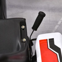 Gokart HOMCOM samochód dziecięcy na pedały z pedałem hamulca zabawka dla dzieci 3–8 lat stal kolor biały 104 x 66 x 57 cm z(m-8)